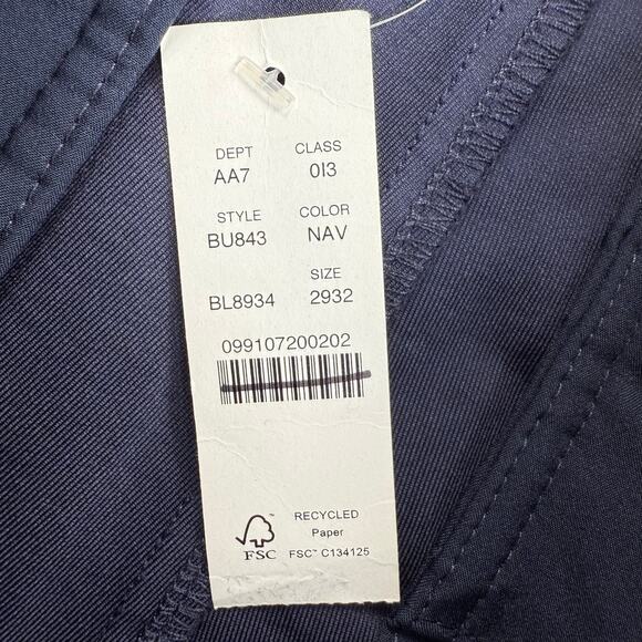 J Crew Men's 484 Slim Fit Midweight Tech Pant 29 x 32 Navy Blue Narrow Leg - Picture 8 of 16